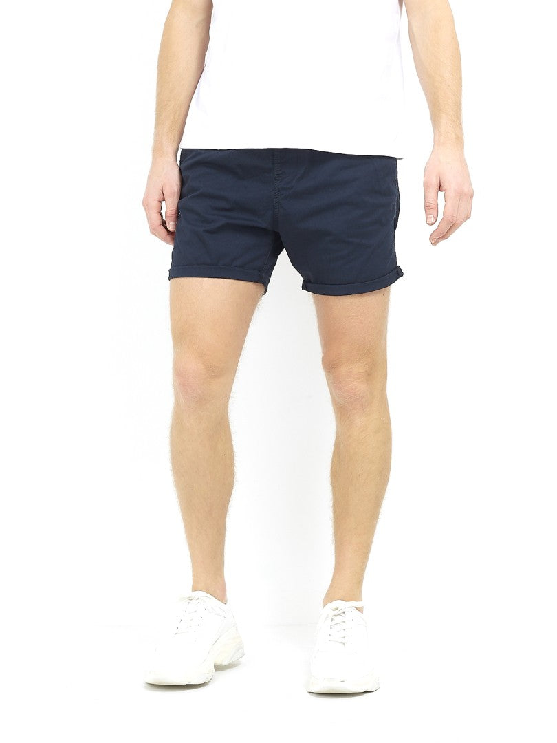 Rolled Up Hem Drawstring Shorts