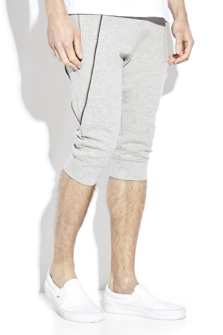 Ecmellor Zip Detail Long Jersey Shorts