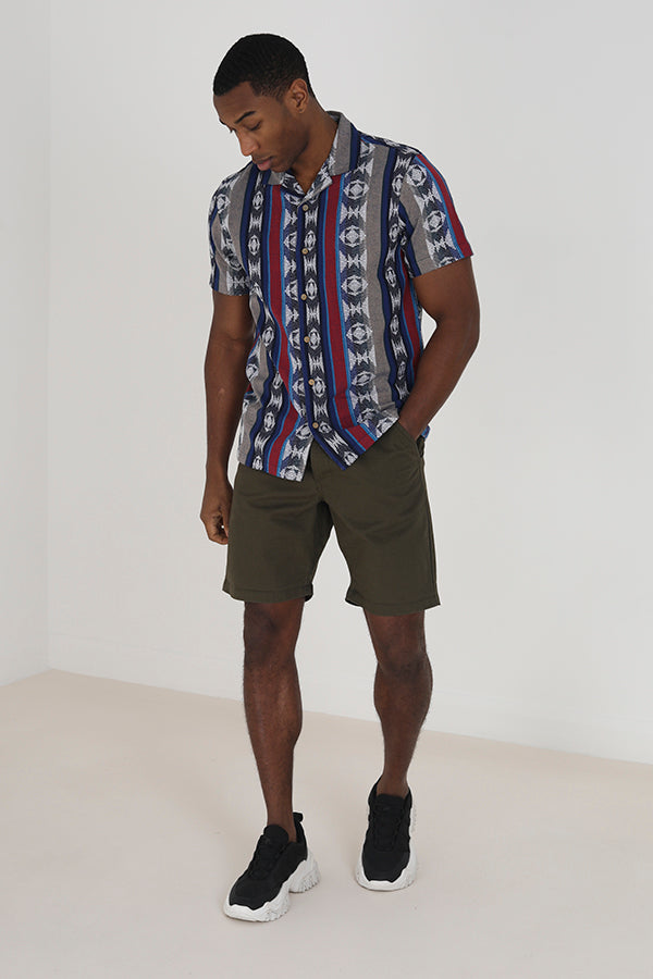 Khaki Pocket Detail Chino Style Shorts