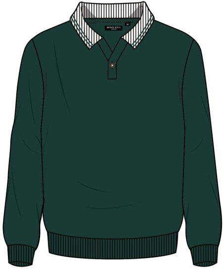 Rugby Style Neck Sweat-Shirt