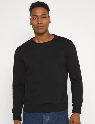 Crew Neck Sweat-Shirt 1X1 Rib Cuff And Hem
