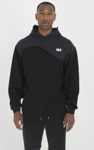 Two Tone Sweat Over Head Hoodie