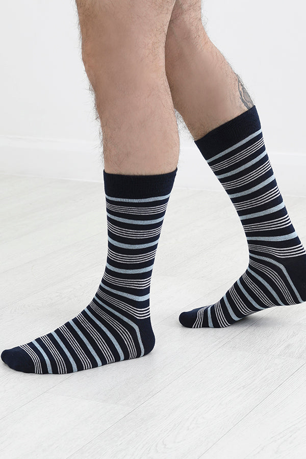 Jacquard Stripe Pattern Five Pack Socks