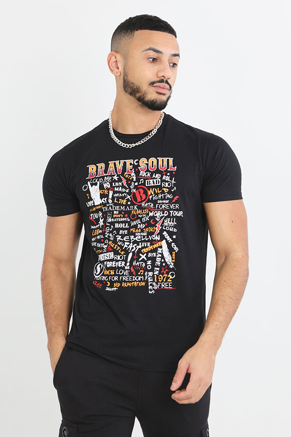 Photo Print Short Sleeve Crew Neck T-Shirt