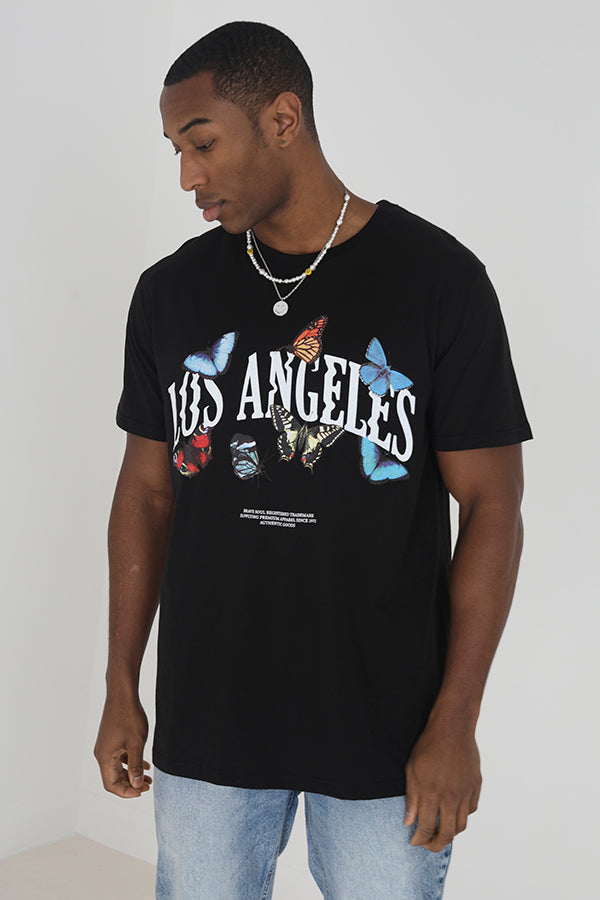 'La' Butterfly Oversized Short Sleeve T-Shirt
