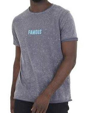 Crew Neck Acid Wash Short Sleeve T-Shirt