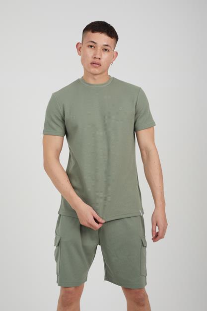 Short Sleeve 1X1 2X Ply Crew Neck T-Shirt