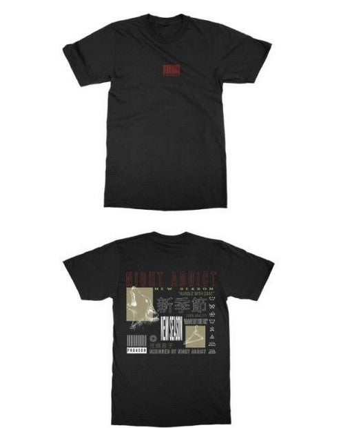 Night Addict Graphic Print Tee Front And Back Print