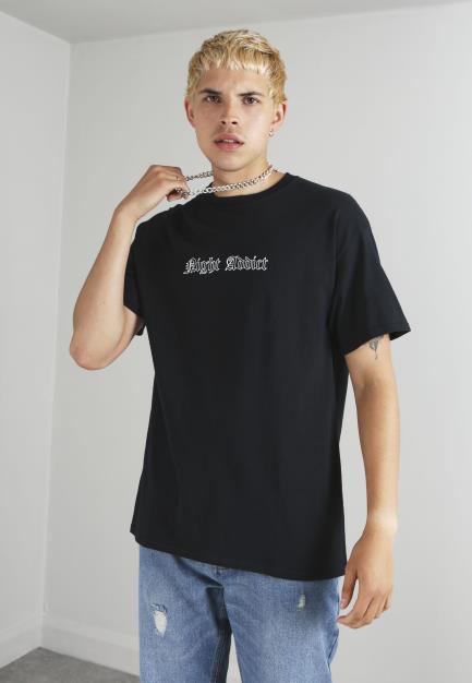 Night Addict Graphic Print Tee Front And Back Print