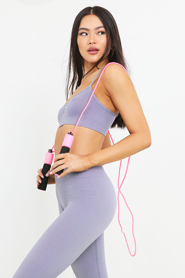 Pink Counter Handle Detail Skipping Rope