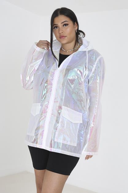 Shell White Plus Size Holographic Festival Mac