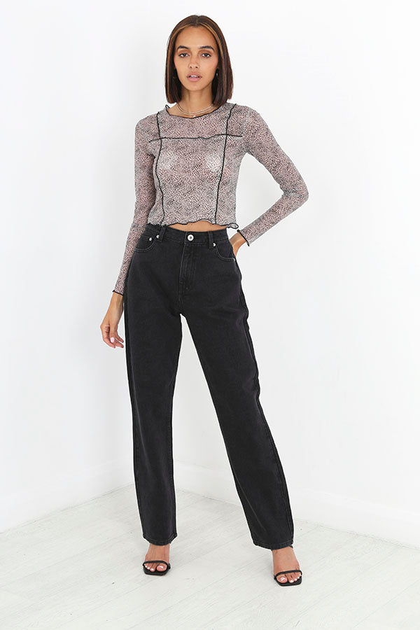 Plus Size Black Full Length Denim Jeans