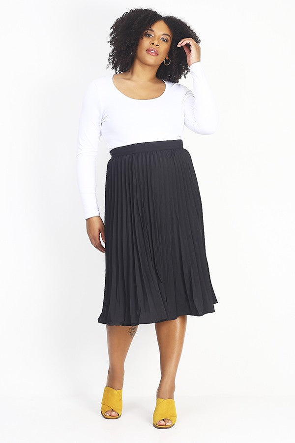 Midi Pleated Skirt