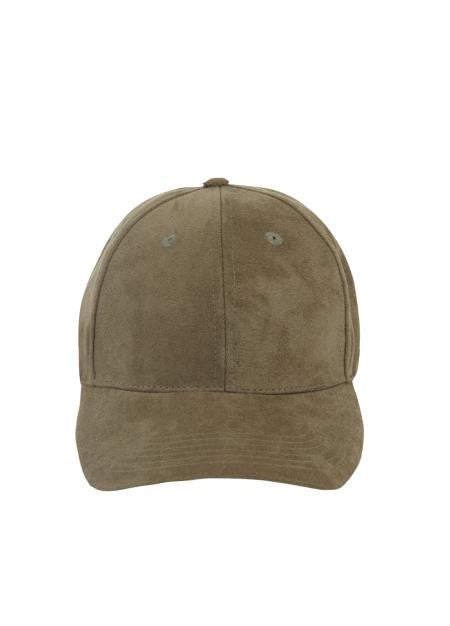 Jamie Khaki Faux Suede Cap