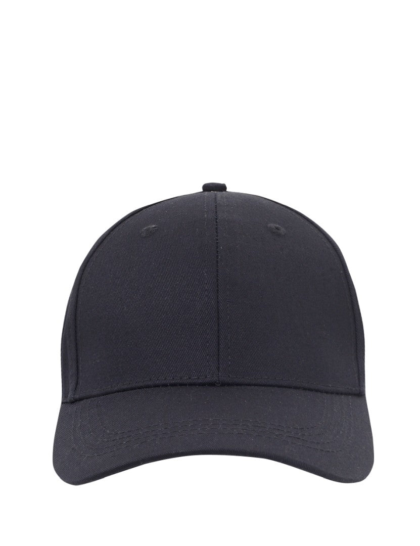 Luca Black Cotton Twill Cap