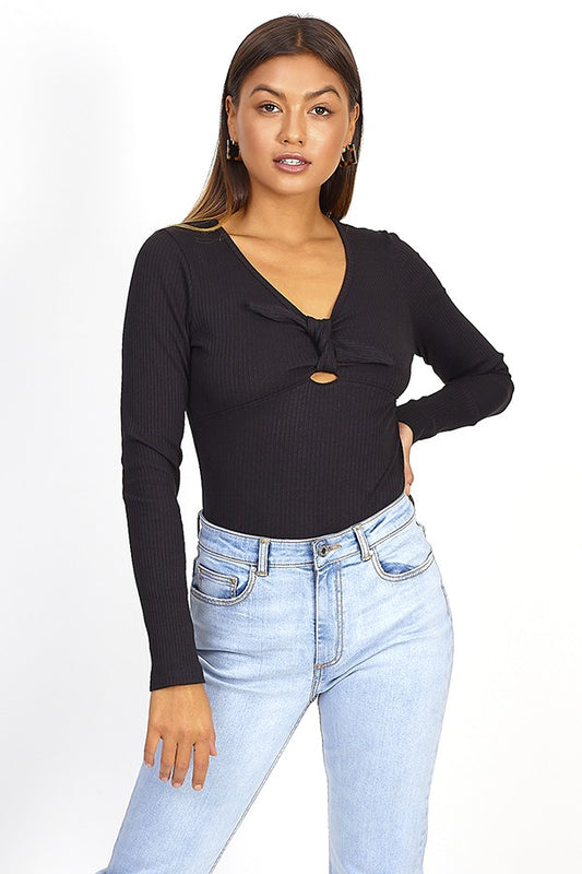 Tie Bust Detail Bodysuit