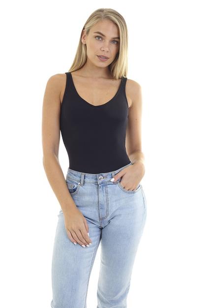 V Neck Vest Bodysuit