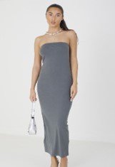 Brave Soul Strapless Bodycon Midi Dress