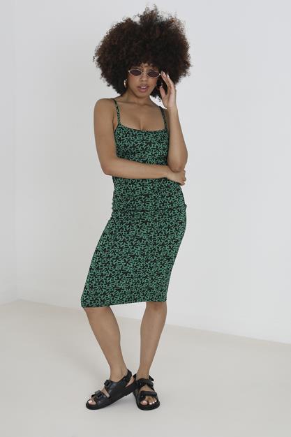 Strapy Vest Flower Print Dress