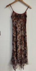 Brave Soul Midi Dress With Ruffle Hem Detail