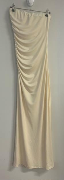 Brave Soul Bandeau Midi Dress With Ruched Side Detail
