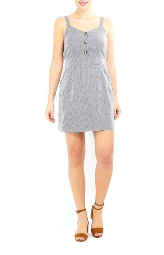 Striped Strappy Mini Dress
