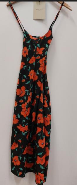 Poy Print Stray Midi Dress