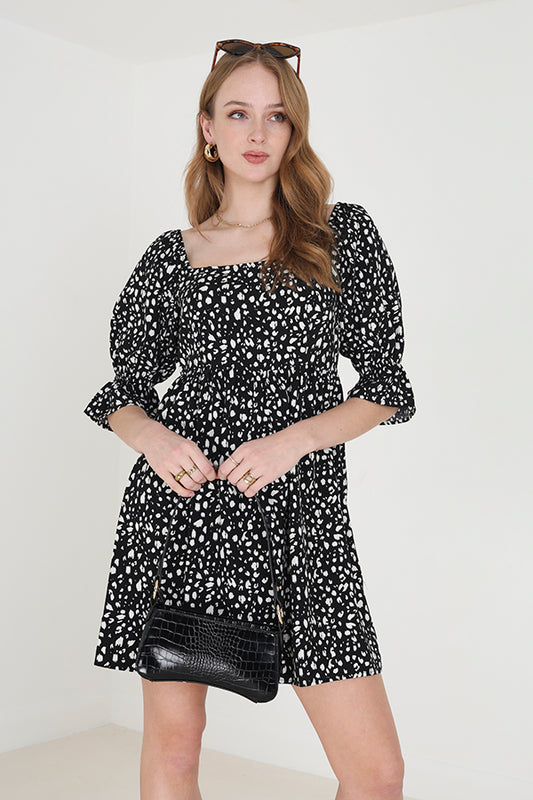 Square Neck Mini Dress