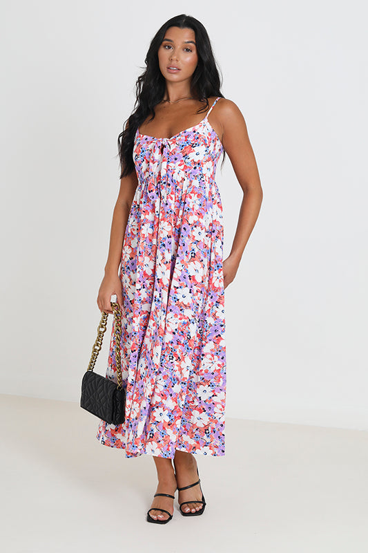 Knot Front Stray Midi Dress