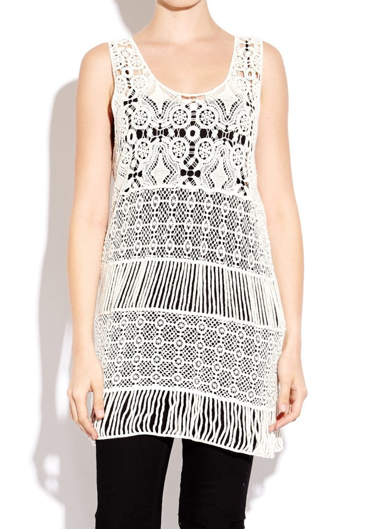 Berwick Sleeveless Crochet Stripe Dress
