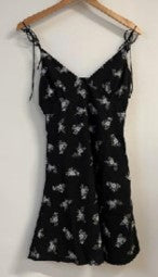 Brave Soul Floral Print Flare Mini Dress With Tie Straps