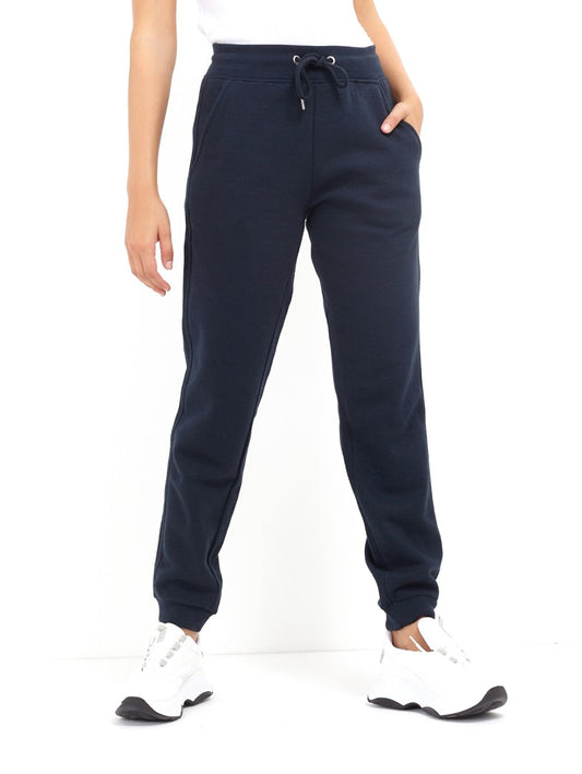 Navy Drawstring Waist Jogging Bottoms