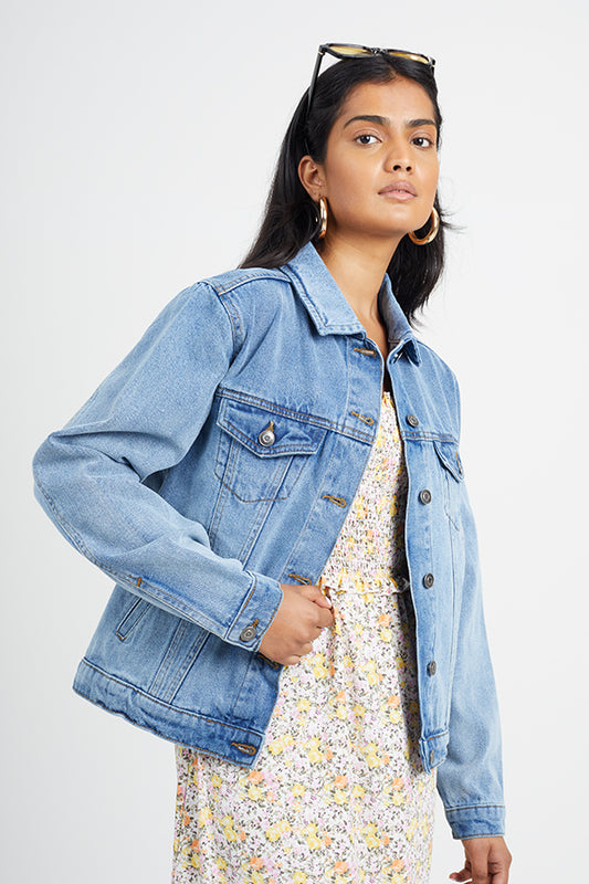 Regular Fit Western Style Denim Jacket