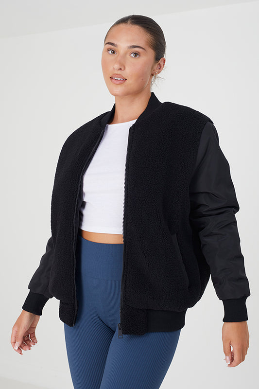 Black Borg Bomber Jacket
