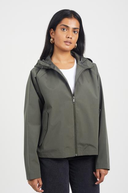 Coated Microfibre Short Raglan Sleeve Jacket