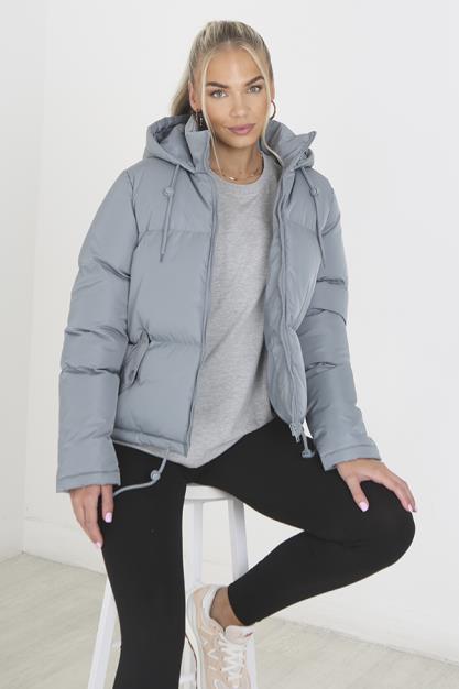 Padded Short Hooded Jacket