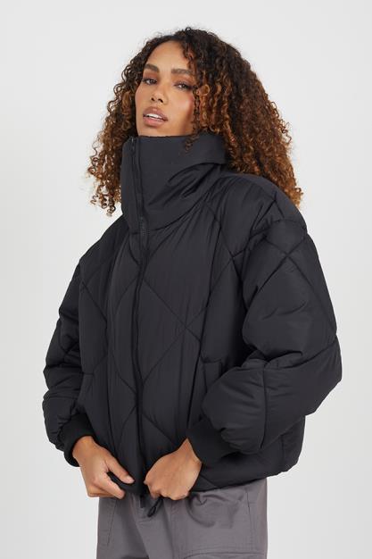 Diamond Quilted Short Padded Jacket