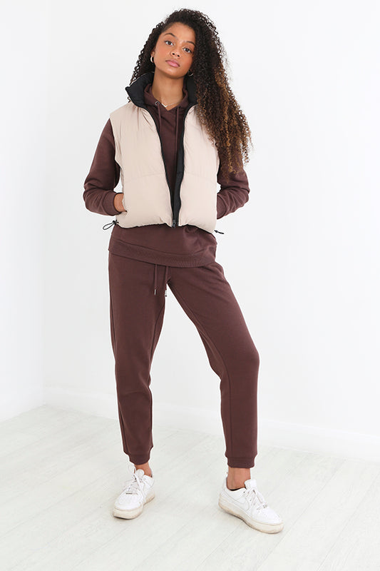 Reversible Padded Zip Through Cropped Gilet