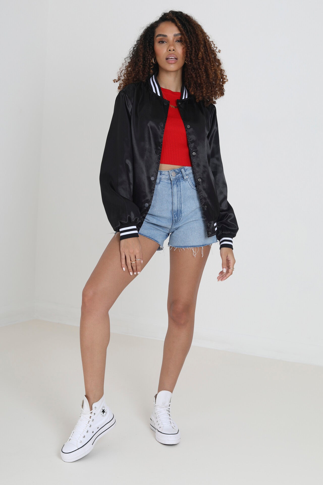 Satin Bomber Jacket