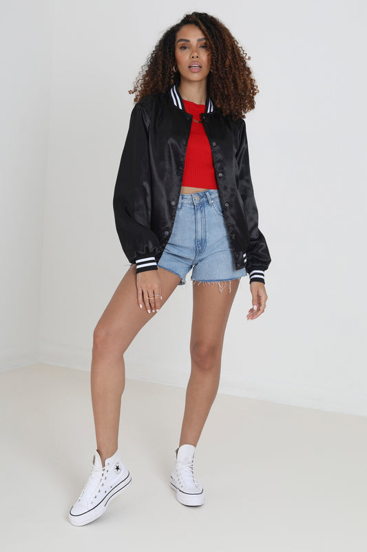 Satin Bomber Jacket