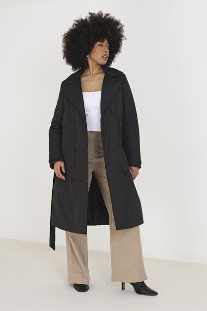 Padded Double Breasted Trench Coat