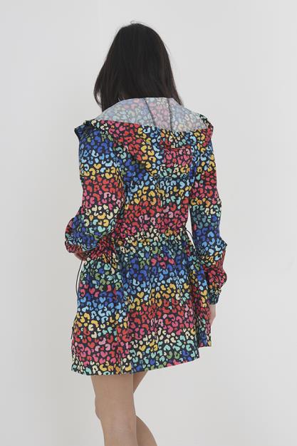 Showerproof Polyester Jacket Adjustable Waist And Elasticated Cuff