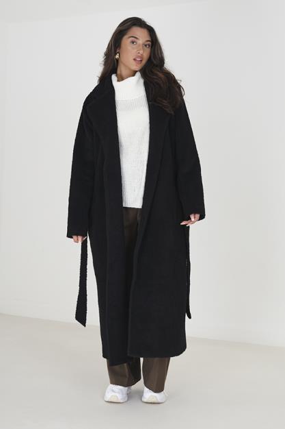 Long Length Faux Wool Jacket