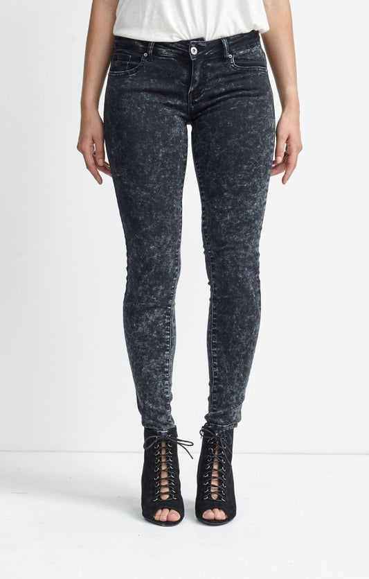 Marble Acid Wash Skinny Jeans