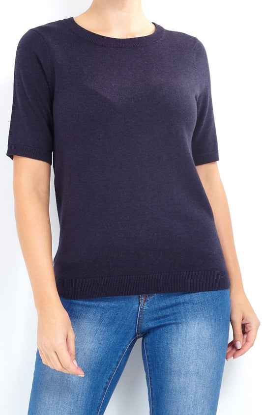 Short Sleeve Crew Neck Jumper