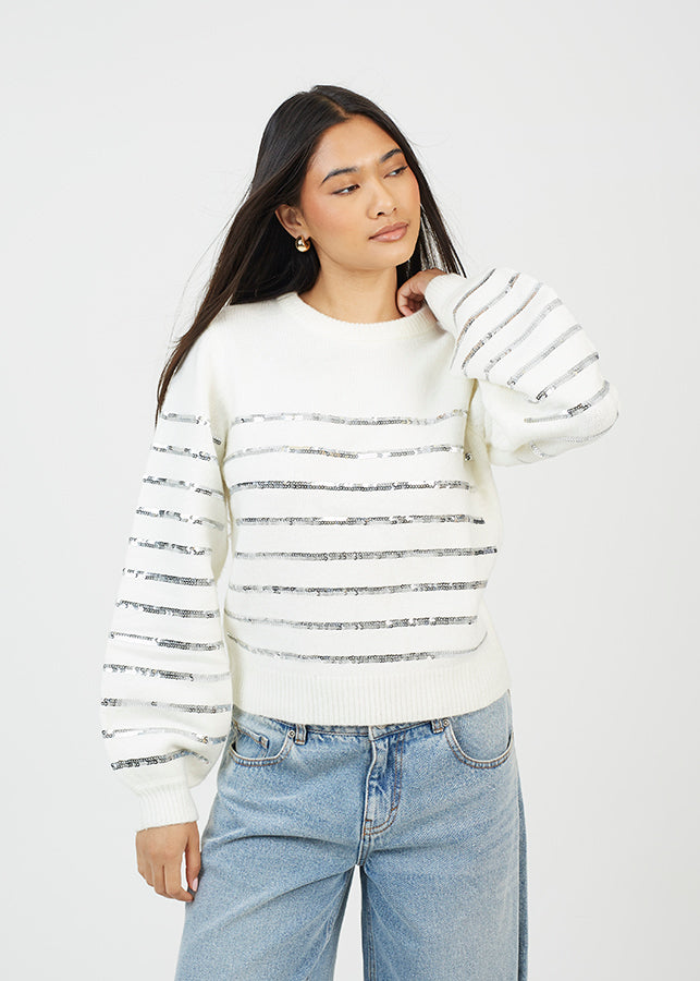 Ladies Brave Soul Ivory Knitwear