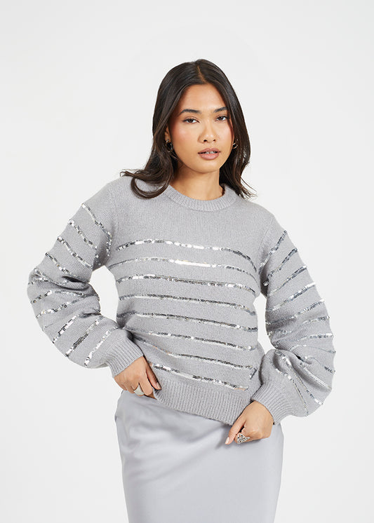 Ladies Brave Soul Grey Knitwear