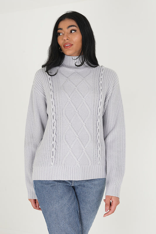 Roll Neck Cable Jumper