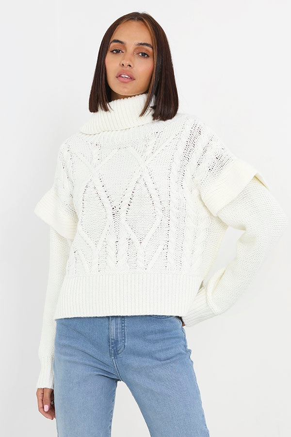 Ladies Brave Soul Cream Knitwear