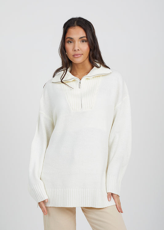 Ladies Brave Soul Ivory Knitwear